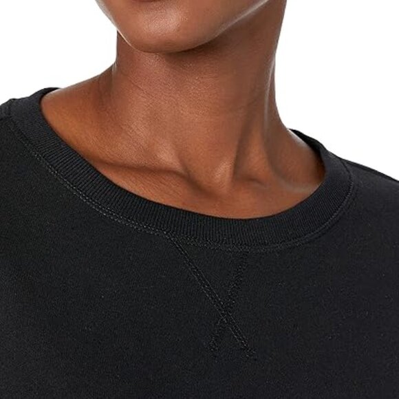 Amazon Essentials Women's Black French Terry Fleece Crewneck Sweatshirt Medium - Picture 5 of 10